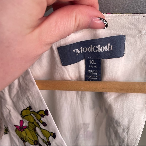 ModCloth Taming the Wild West Fit and Flare cactus print dress - Picture 3 of 6